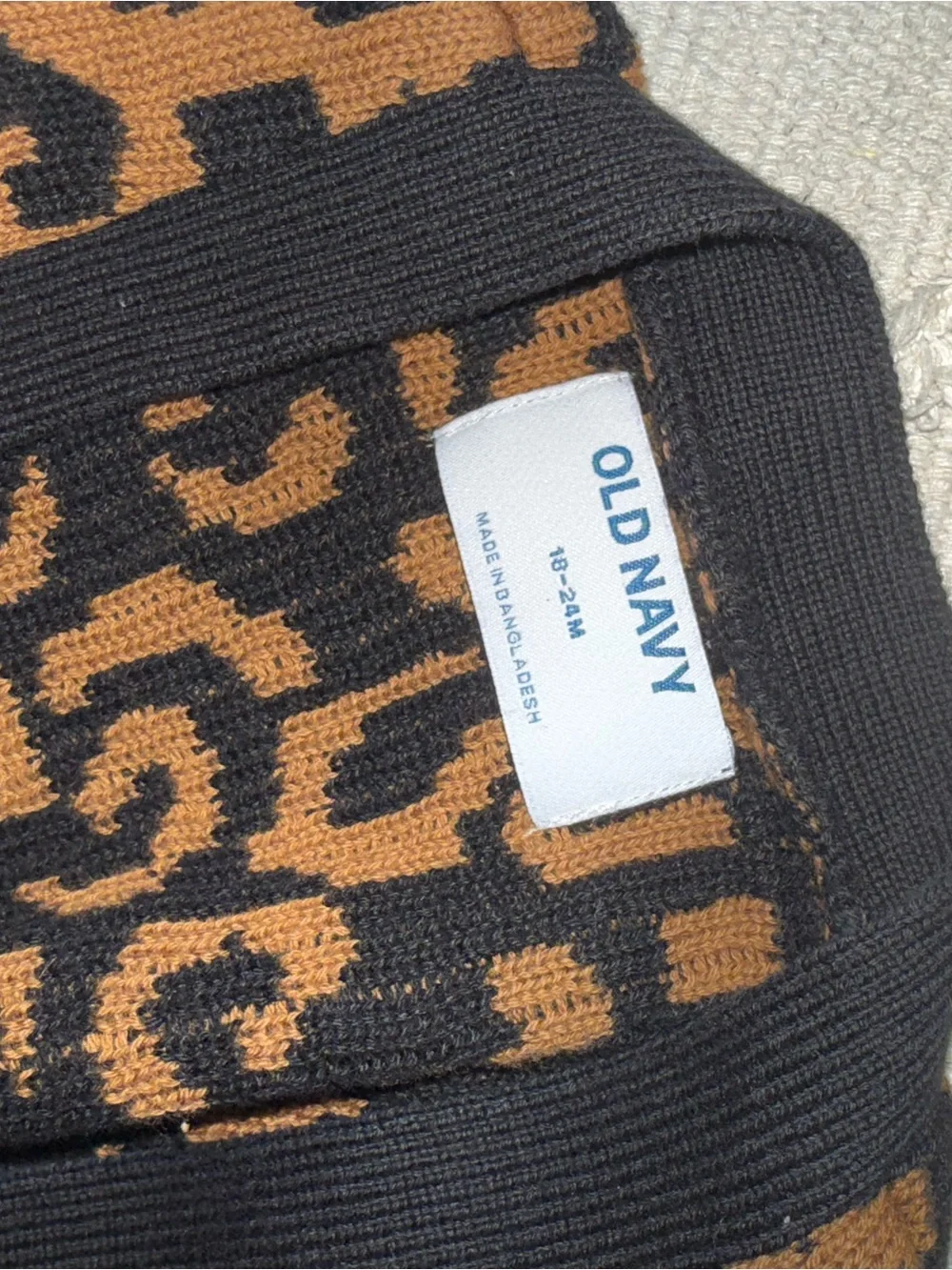 Old Navy‎ Girls Leopard Print Cardigan - Black & Brown